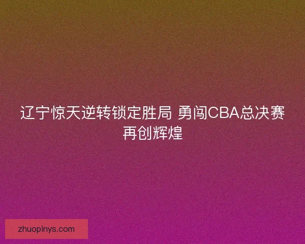 辽宁惊天逆转锁定胜局 勇闯CBA总决赛再创辉煌